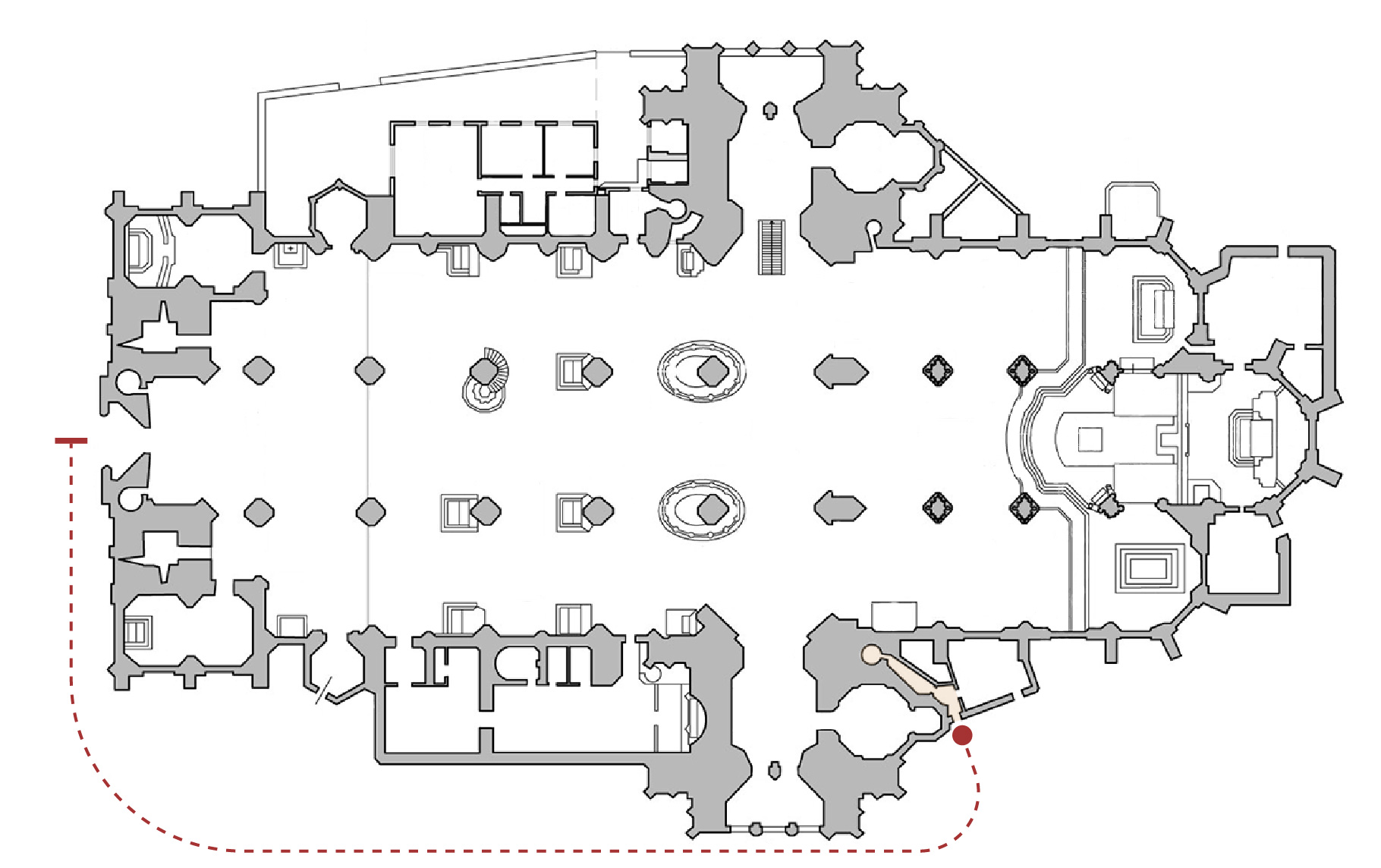 Lageplan für den Dachboden
