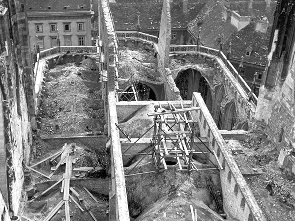 St. Stephen’s Cathedral after the roof fire